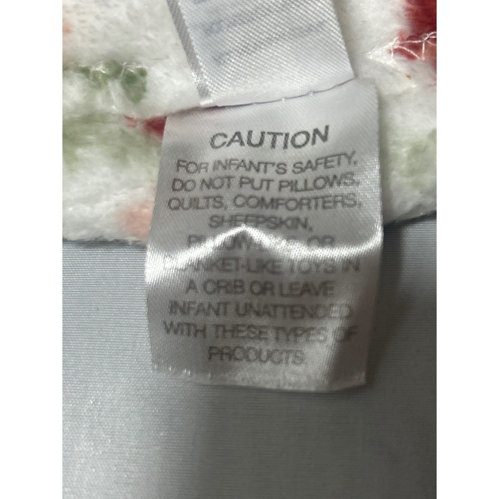 Modern Baby Elephant Security Blanket Floral Pink Red White Plush Lovey 1002469 - Picture 3 of 3